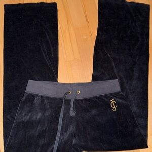 Juicy Couture Black Track Pants with Gold Logo